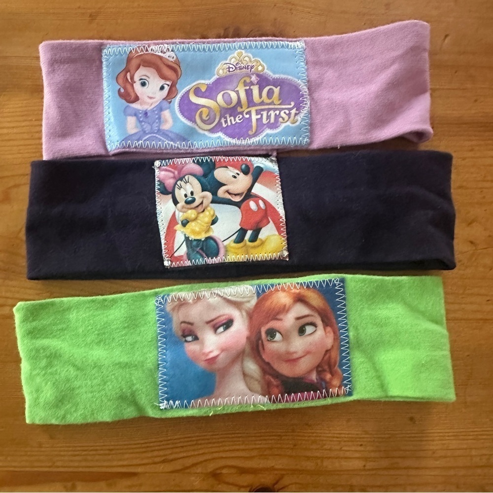 New Bundle 3 Handmade Headbands Disney Mickey Mouse  Frozen Sofia The First